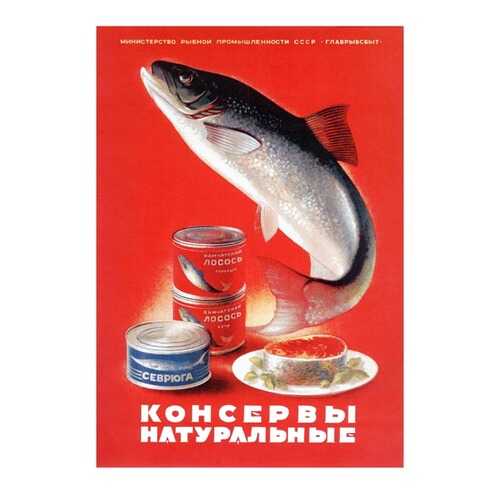 Плакат СТ-Диалог Консервы натуральные, СОВ-535, лам.бумага, 60х90 см в Леонардо