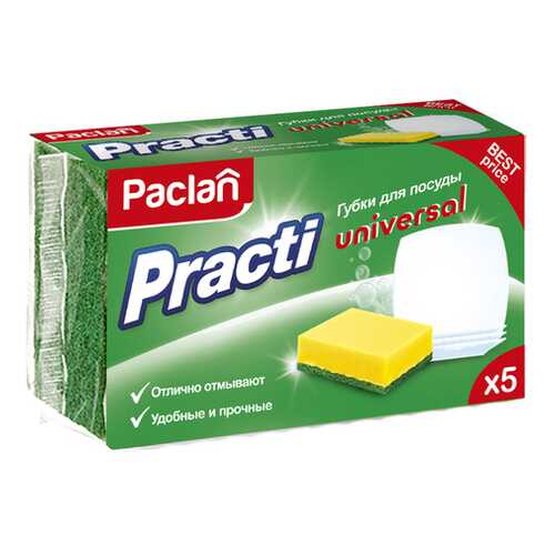 Губка для посуды Paclan Practi Universal 5 шт в Леонардо