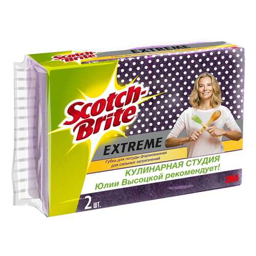 Губка Scotch-Brite extreme для посуды формованная для сильных загрязнений 1 шт в Леонардо