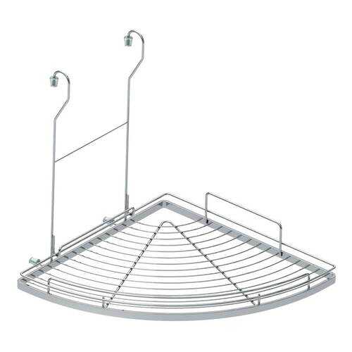 Полка на рейлинг угловая большая MX-421 хром глянец в Леонардо
